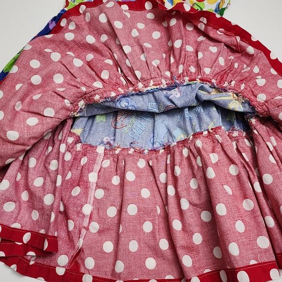 Disney Pixar Inside Out 2 Girls Handmade Boutique Colorful Ruffle Dress Size 7-8 - Picture 6 of 9